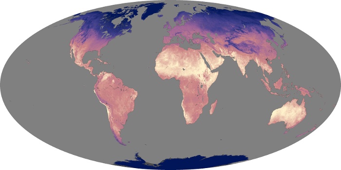 Global Map Land Surface Temperature Image 141