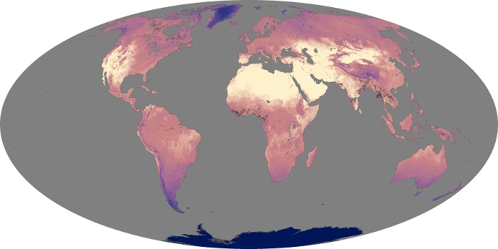 Global Map Land Surface Temperature Image 174