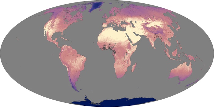 Global Map Land Surface Temperature Image 158