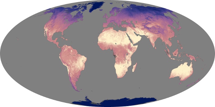 Global Map Land Surface Temperature Image 189