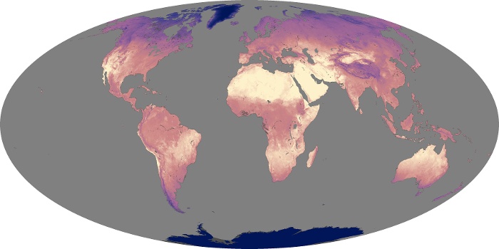 Global Map Land Surface Temperature Image 223