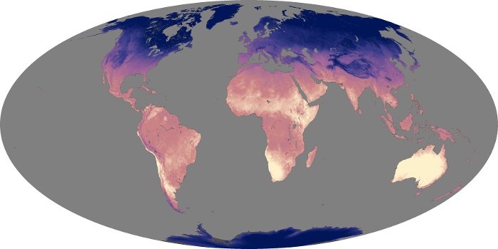 Global Map Land Surface Temperature Image 228