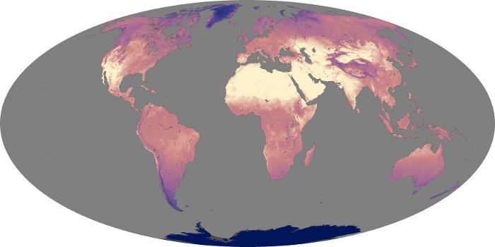 Global Map Land Surface Temperature Image 233