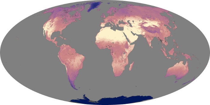 Global Map Land Surface Temperature Image 235