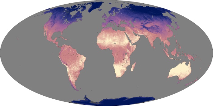 Global Map Land Surface Temperature Image 238