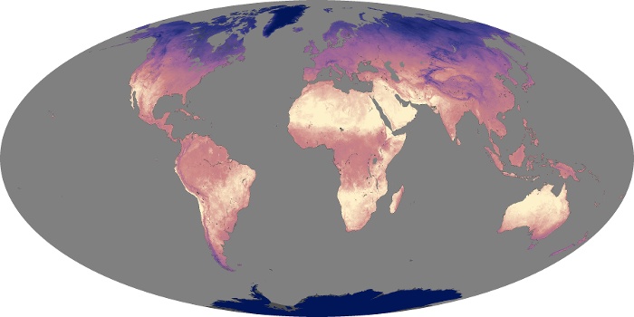 Global Map Land Surface Temperature Image 249