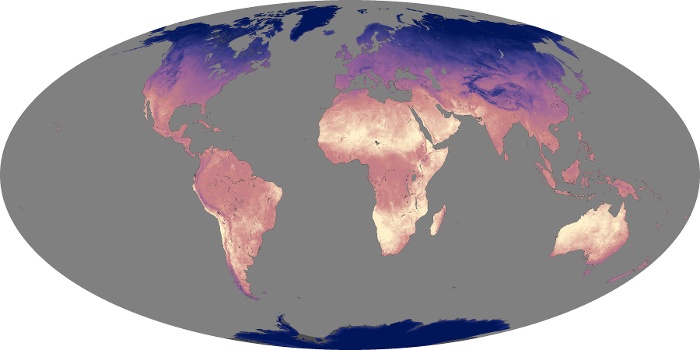 Global Map Land Surface Temperature Image 261