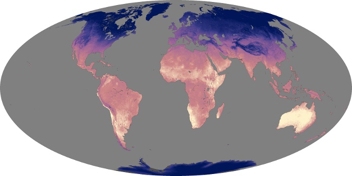Global Map Land Surface Temperature Image 263