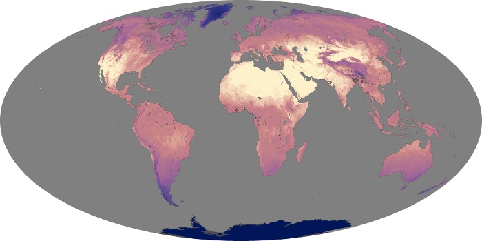 Global Map Land Surface Temperature Image 268