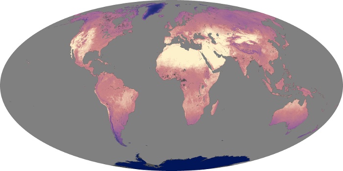 Global Map Land Surface Temperature Image 270