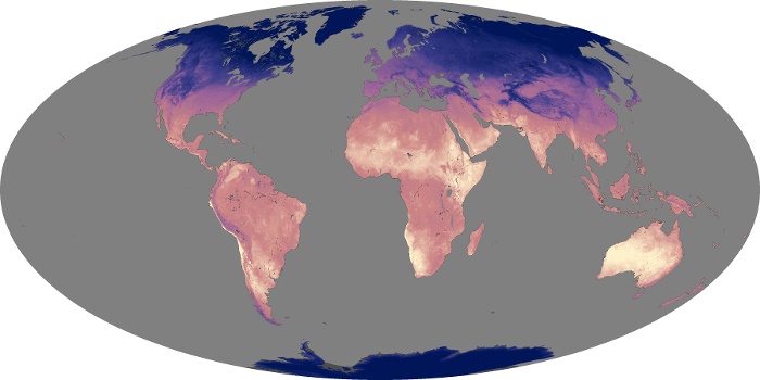 Global Map Land Surface Temperature Image 277