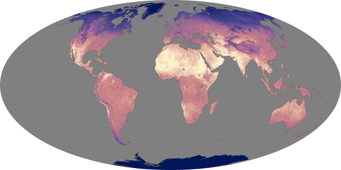 Global Map Land Surface Temperature Image 279