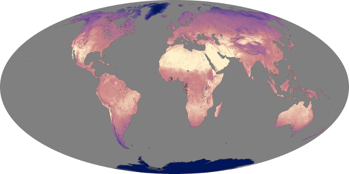 Global Map Land Surface Temperature Image 255