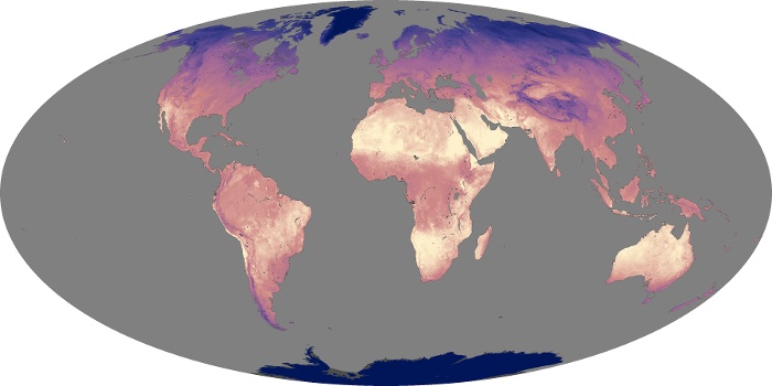 Global Map Land Surface Temperature Image 285