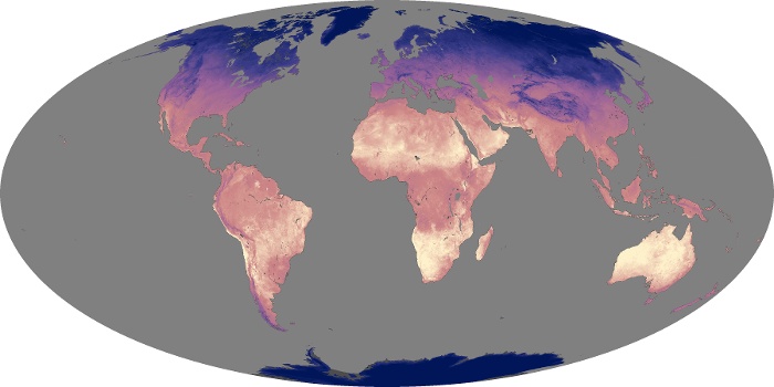 Global Map Land Surface Temperature Image 285