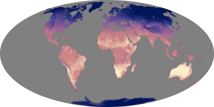 Global Map Land Surface Temperature Image 286