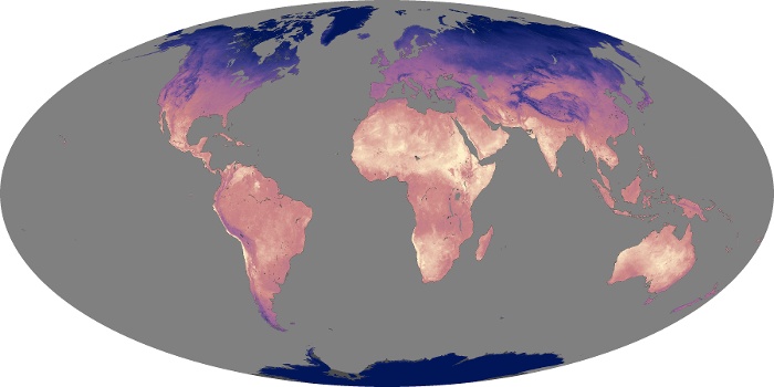 Global Map Land Surface Temperature Image 289