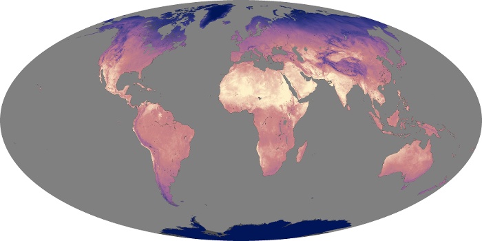 Global Map Land Surface Temperature Image 291