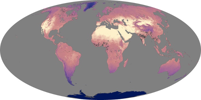 Global Map Land Surface Temperature Image 294