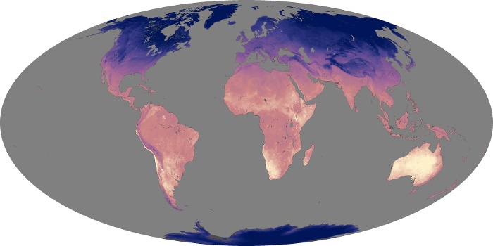 Global Map Land Surface Temperature Image 300