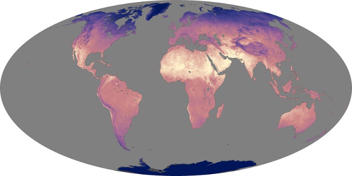 Global Map Land Surface Temperature Image 303