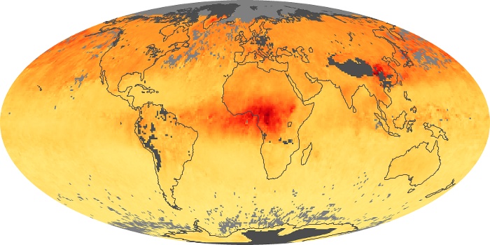 Global Map Carbon Monoxide Image 156