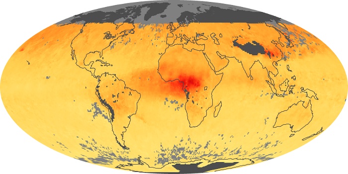 Global Map Carbon Monoxide Image 250