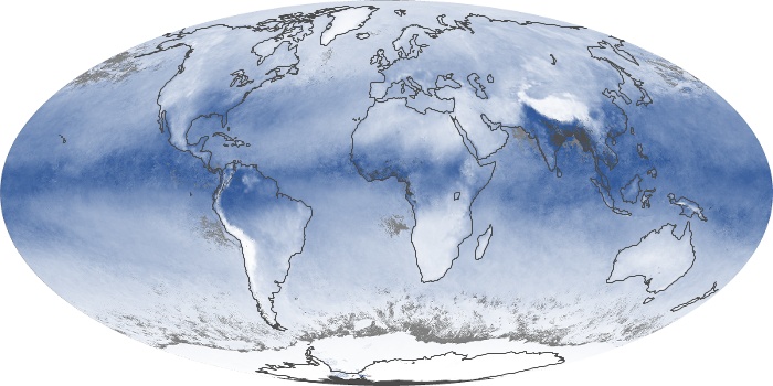 Global Map Water Vapor Image 127