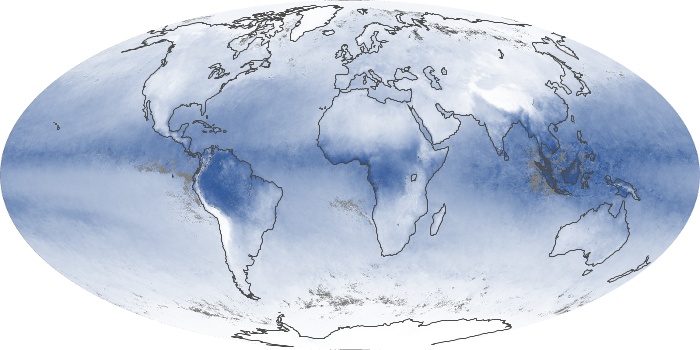 Global Map Water Vapor Image 196