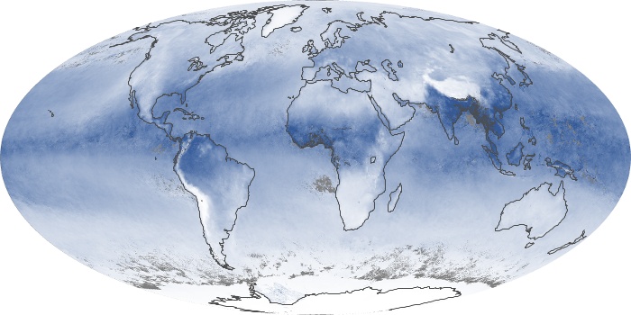 Global Map Water Vapor Image 254