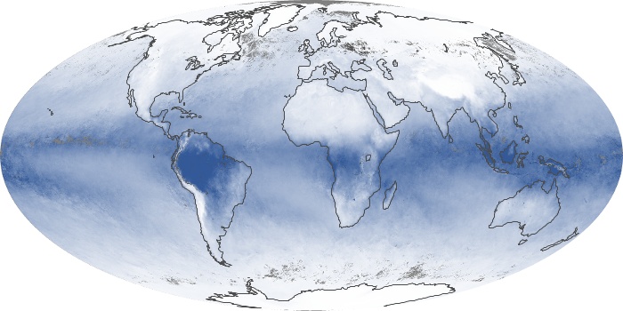 Global Map Water Vapor Image 258