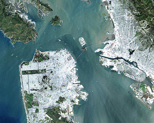 San Francisco from Landsat 7