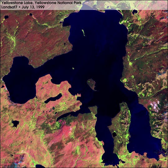 Landsat 7 - First Cloud-free Image of Yellowstone National Park - related image preview