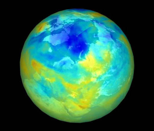 Low Arctic Ozone Level, Winter 1999/2000 - selected child image