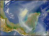 SeaWiFS Images Fires on Yucatan Peninsula