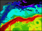Temperature of the Gulf Stream