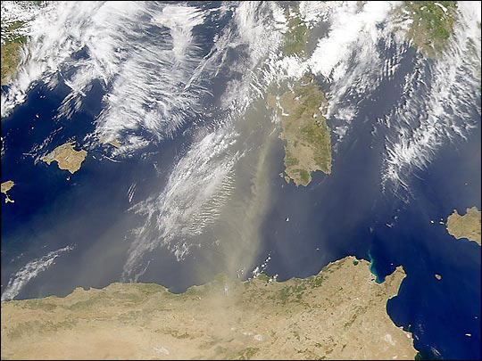 Dust in the Mediterranean