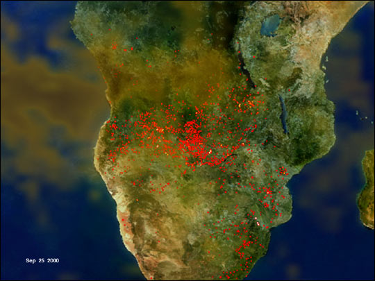 Unprecedented Fires in Southern Africa