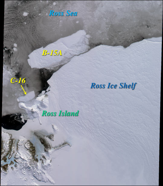Icebergs in the Ross Sea, Antarctica