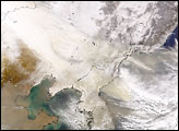 Snow and Dust over Inner Mongolia