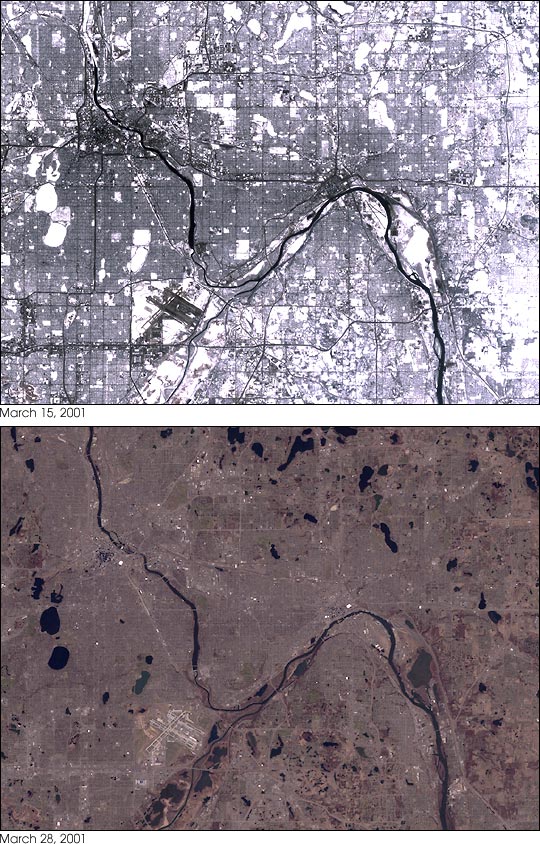 Persistent Snowcover Lead to Midwestern Floods