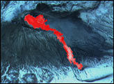 Lava Flow on Bezymianny Volcano