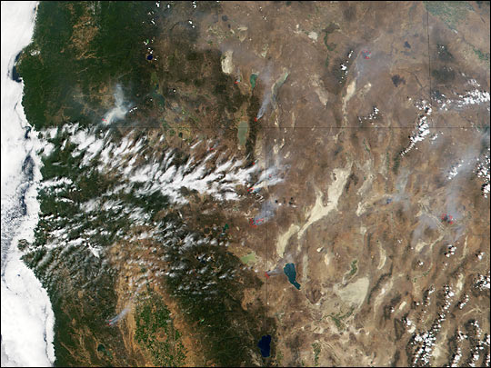 Fires in California, Nevada, and Oregon