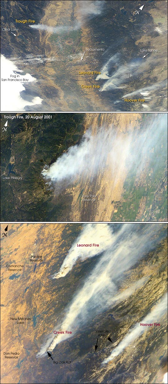 California Wildfires as Seen From the Space Shuttle