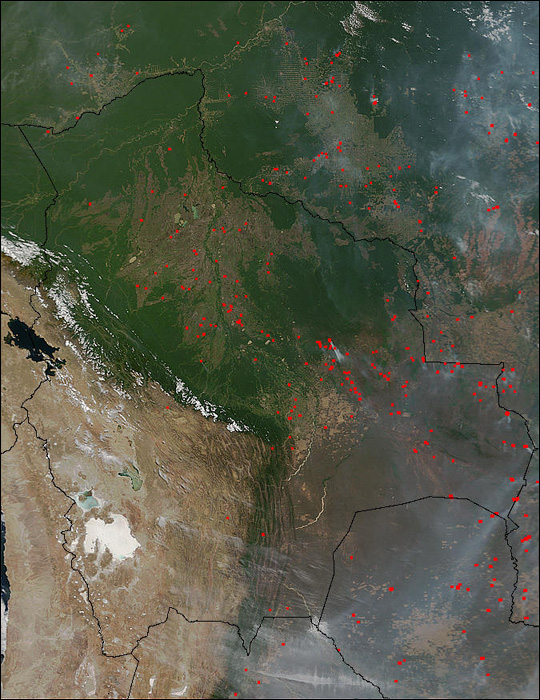 Widespread Burning in South America