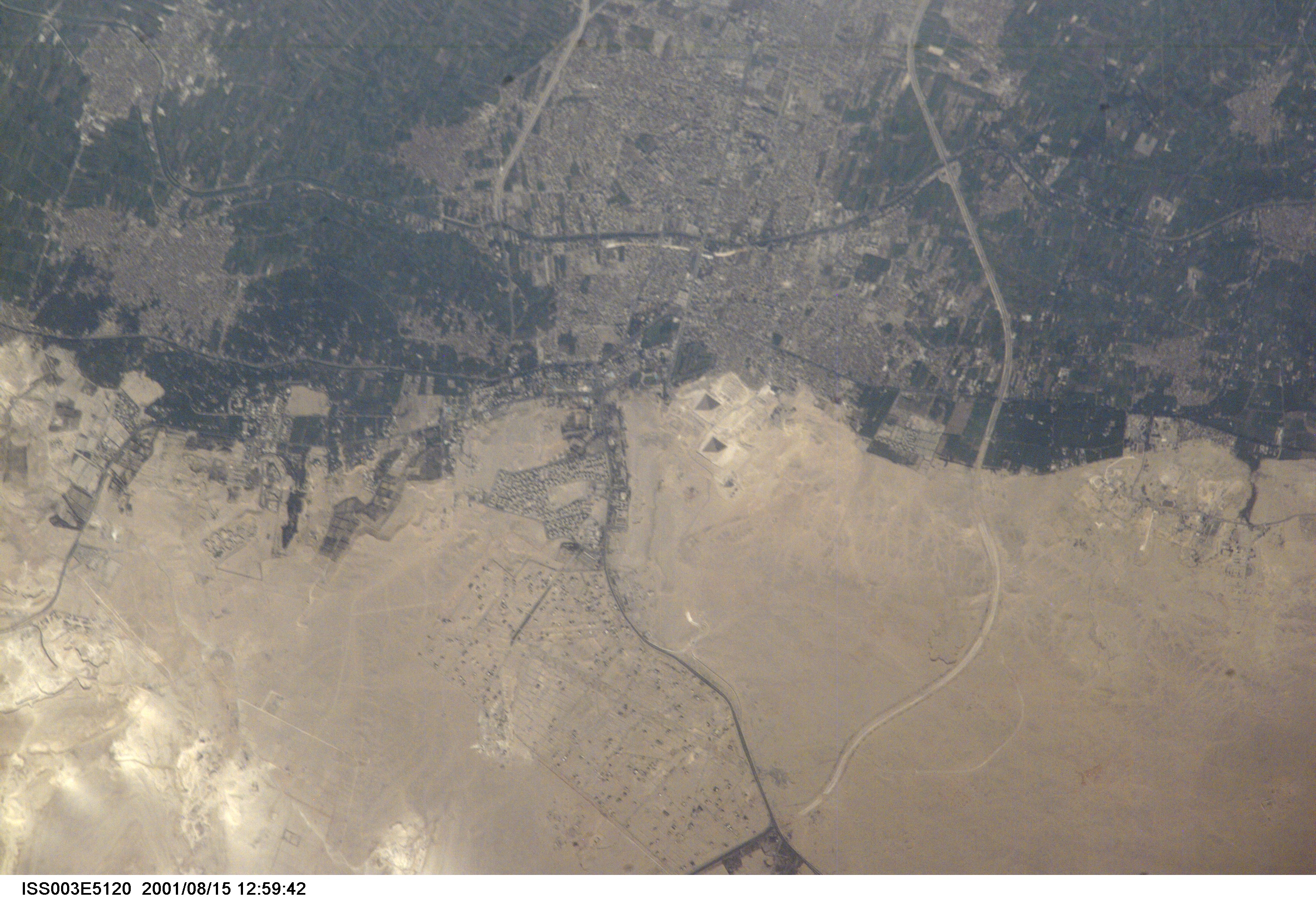 Space Station view of the Pyramids at Giza - related image preview