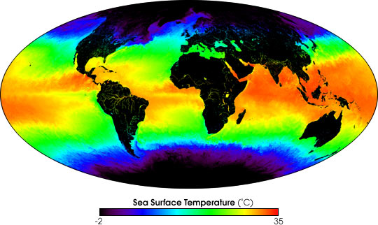 MODIS Global Sea Surface Temperature