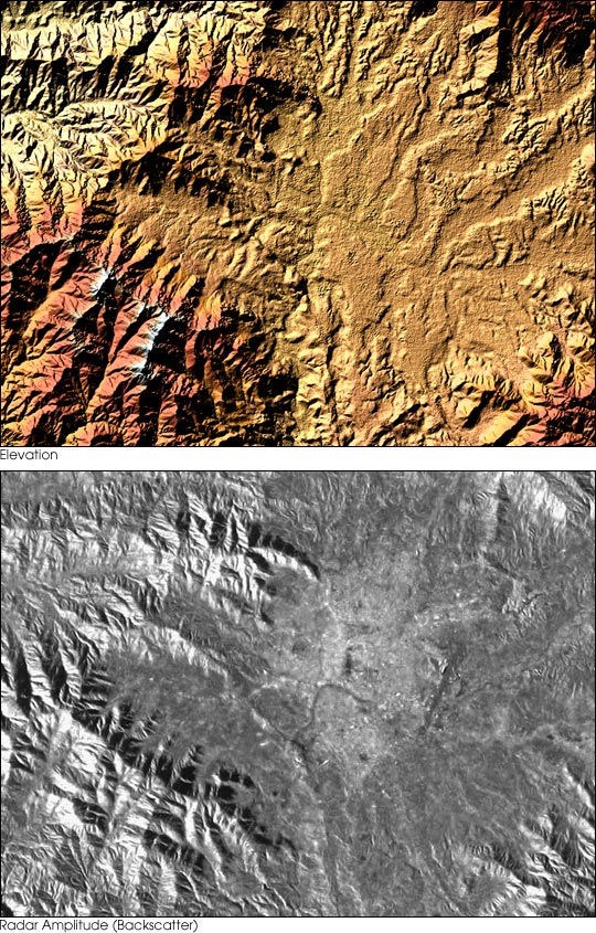 Elevation Map of Kathmandu, Nepal