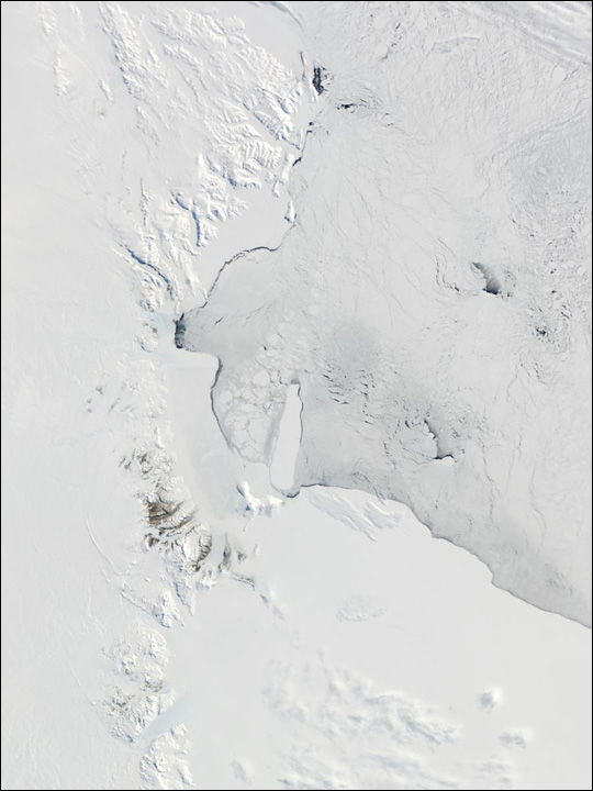 Victoria Land and Ross Ice Shelf, Antarctica