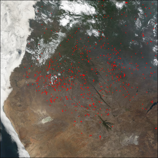 Fires in Central and Southern Africa